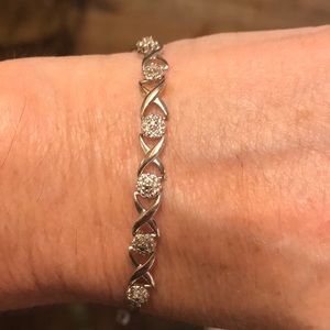 Sterling silver “tennis” bracelet